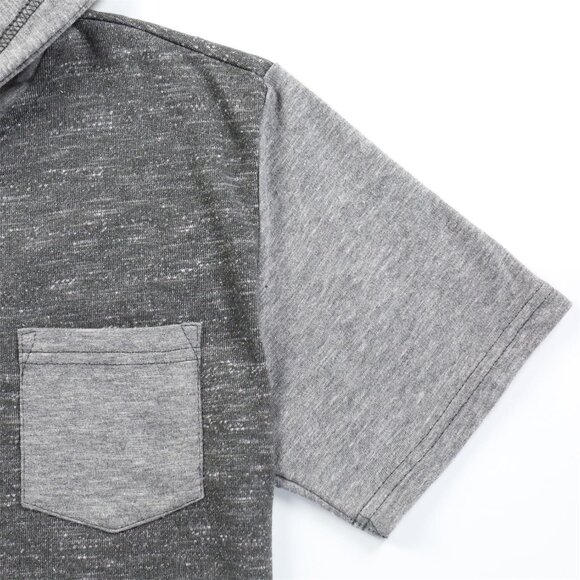 Boys Knit Short Sleeve Shirt with Hood Size M - Picture 5 of 6